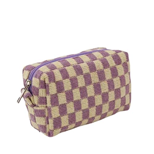 XPONNI Small Cosmetic Bag Cute Makeup Bag Y2k Accessories Aesthetic Make Up Bag Y2k Purse Cosmetic Bag for Purse (Purple) - Image 1