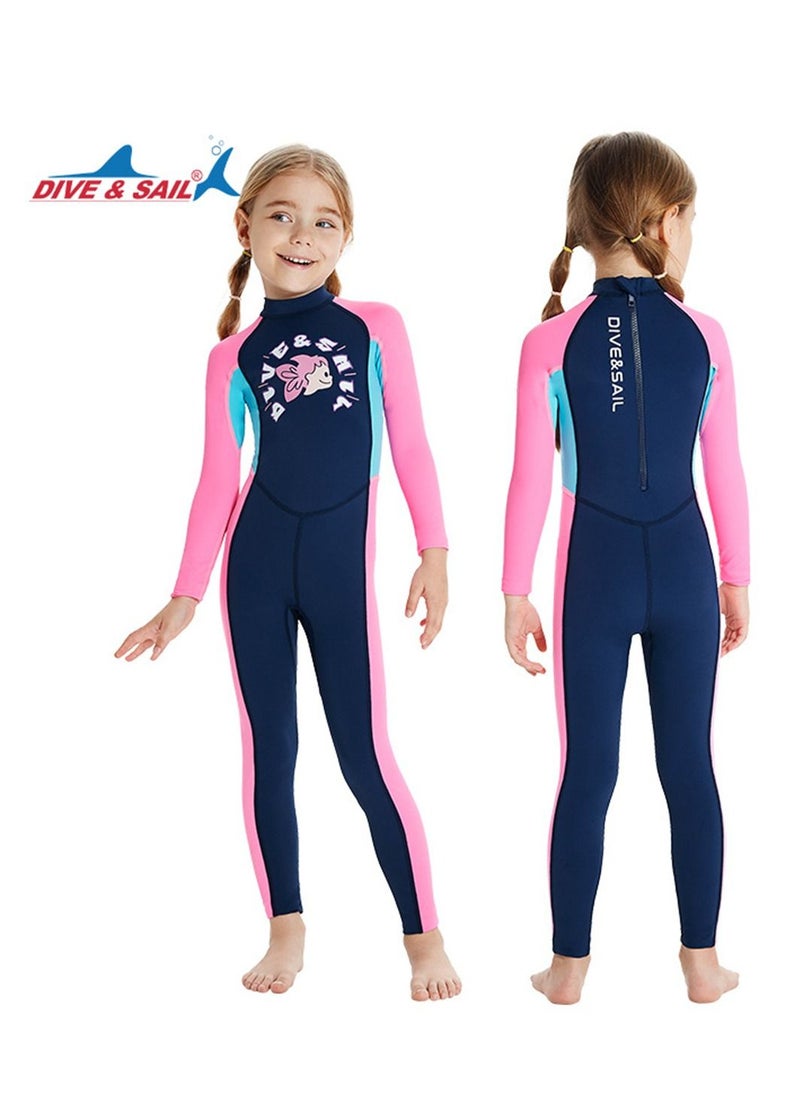 DIVE & SAIL 2Pcs Children's Wetsuit 2.5mm One-piece Thickened Warm Swimsuit Long-sleeved Cold Swimsuit Multicolour  - Image 2