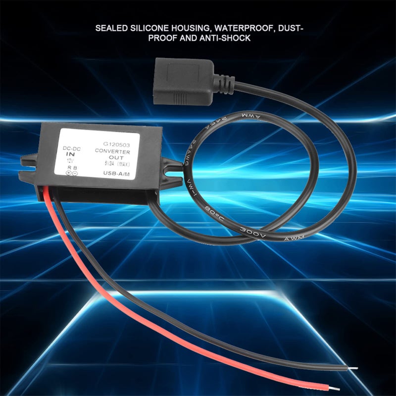 محول DC من 12 فولت إلى 5 فولت 3 أمبير USB مع حماية من زيادة الجهد لأجهزة السيارة - Image 3
