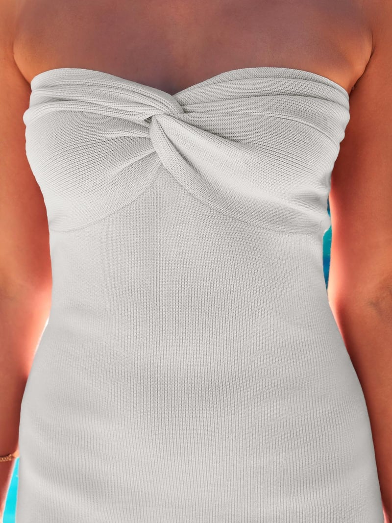 LILLUSORY Spring Dress Women 2025 Summer Fashion Trendy Casual Long Midi Dresses Party Sexy Bodycon Baby Shower Y2K Maxi Sun Sundress Birthday Dress Clothes Outfits White - Image 5