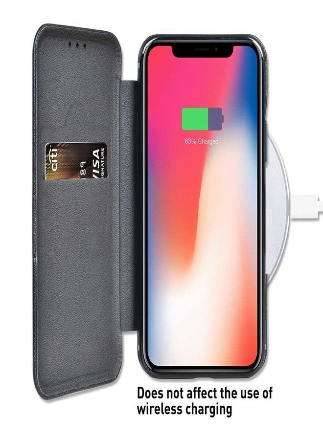 Realtech PU Leather Magnetic Premium Flip Cover with Card Slot Compatible with Vivo V40 5G / Vivo V40 Pro 5G / T3 Ultra 5G - Black - Image 5