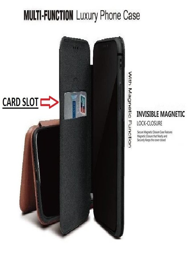 Realtech PU Leather Magnetic Premium Flip Cover with Card Slot Compatible with Vivo V40 5G / Vivo V40 Pro 5G / T3 Ultra 5G - Black - Image 4