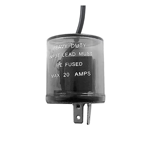 AMFRNE 2 Pin Hyper Flash Flasher, Fix Turn Signal & Hazard Warn 12V LED Relay with Ground Wire, No Load (Works Without Resistors) - Image 3