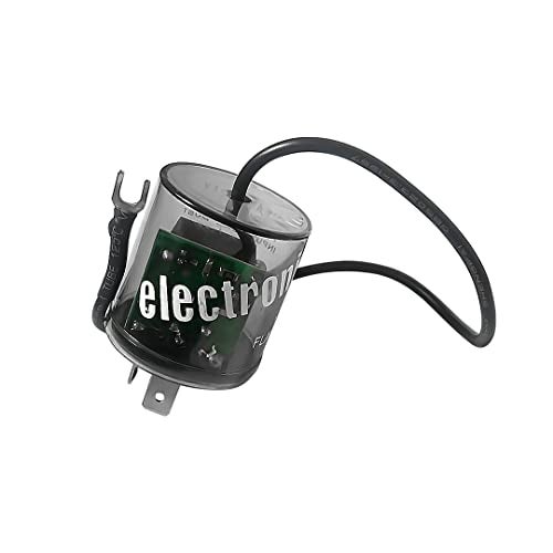 AMFRNE 2 Pin Hyper Flash Flasher, Fix Turn Signal & Hazard Warn 12V LED Relay with Ground Wire, No Load (Works Without Resistors) - Image 4