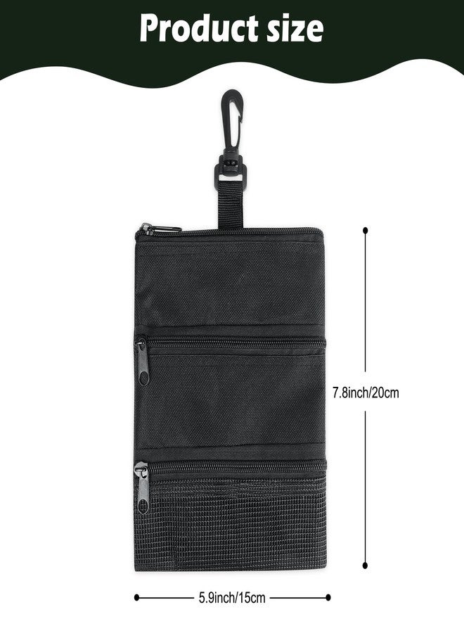 ZHSX Waterproof Golf Tee Bag,3 Pockets Removable Ball Bag for Storing Golf Balls and Other Valuables Items,Clips to Pants and Essential Accessories for Sport Enthusiasts - Image 2