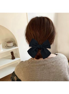 Cinaci Cinaci 15 Pieces 18cm/7" Big Oversized Silky Satin Hair Bows for Women, Large Bow Automatic Spring Hair Clips French Barrettes Accessories for Women Girls Teens Kids  - Image 5