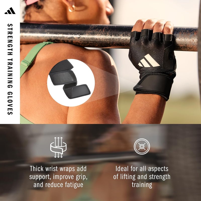 Adidas قفازات تدريب القوة من أديداس - متوسط - Image 3