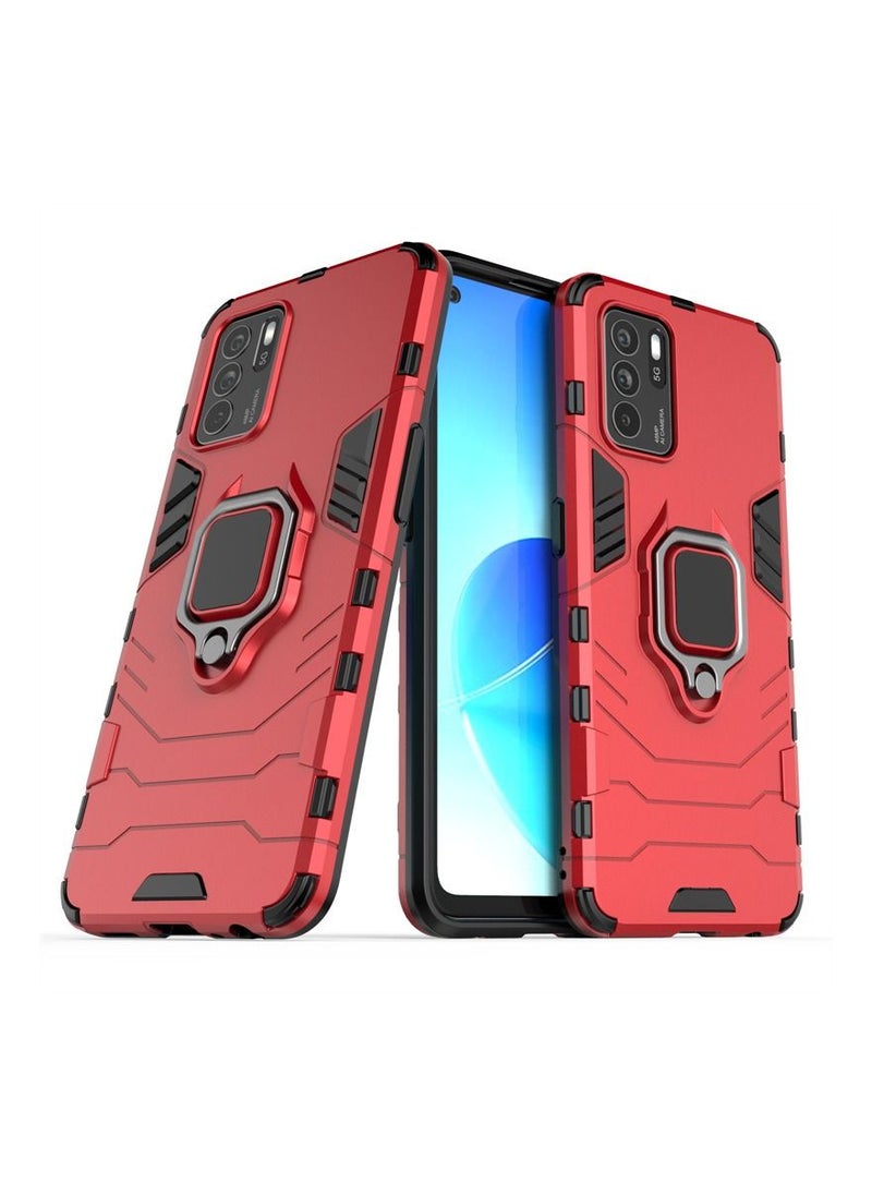 Applicable to OPPO Reno 6Z Panther Mobile Phone Case All Inclusive Red