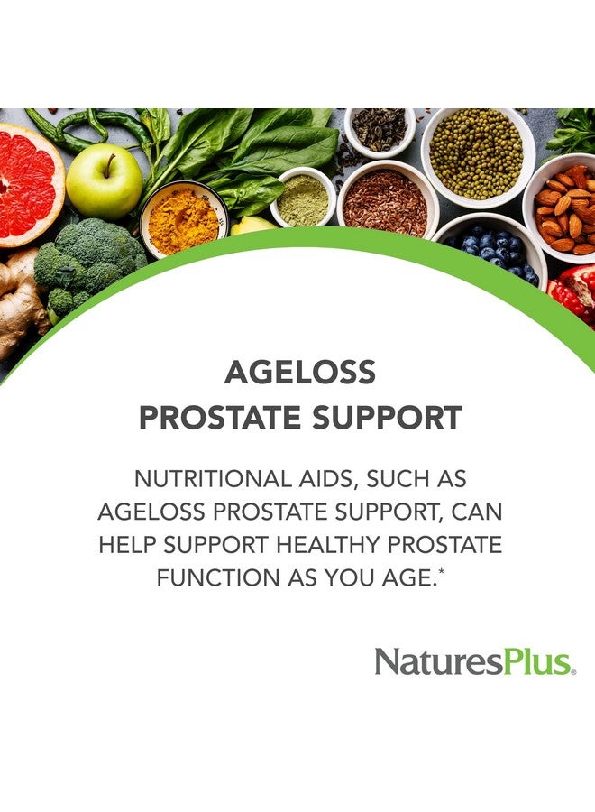 NaturesPlus Natures Plus AgeLoss Prostate Support - 90 Capsules - with Zinc, Lycopene, Vitamin E, Pumpkin Seed & Saw Palmetto - Vegetarian, Gluten Free - 30 Servings - Image 2