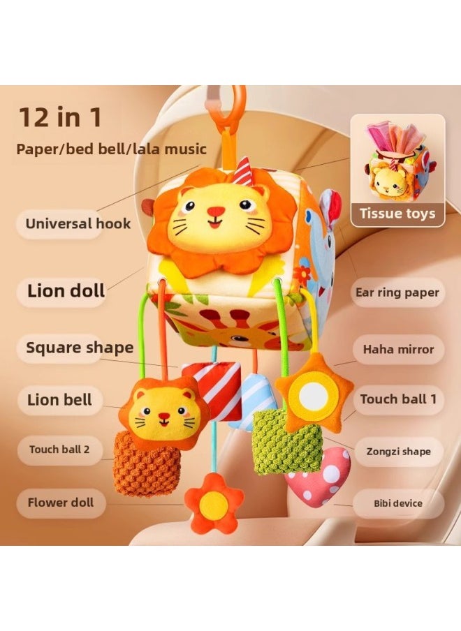 Generic - Crib Rattle Hanging Bedside Wind Bell Baby Cart Hanging Bed Bell Car Toy Bed Cradle Pendant-Color:Upgraded Version: Paper Bed Bell [12-in-1 Style] Comes With A Hook - Image 1