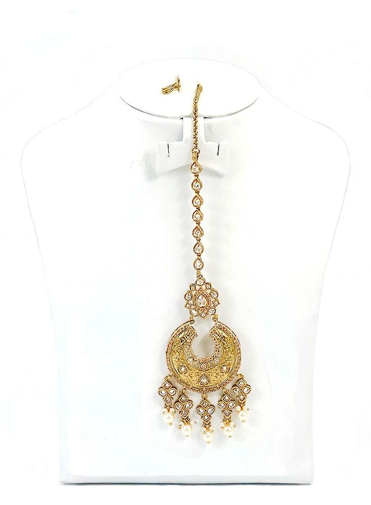 GOHONA GOHONA Traditional Indian Head Jhoomar Passa Jewelry Main Tikka for Women  - Image 2