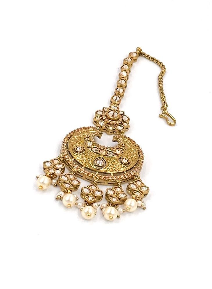 GOHONA GOHONA Traditional Indian Head Jhoomar Passa Jewelry Main Tikka for Women  - Image 1