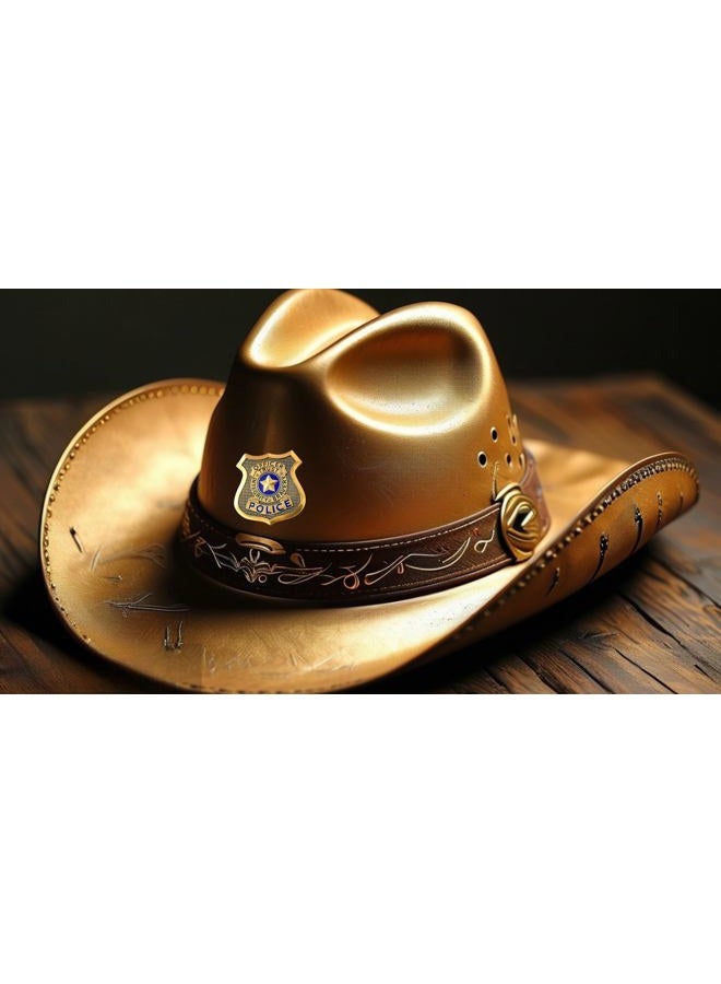 Police Cosplay Props,Sheriff Badge， Cop Badge Pin ，Gift for Police Cosplayers, 2.28 in, Metal, no gems - Image 4