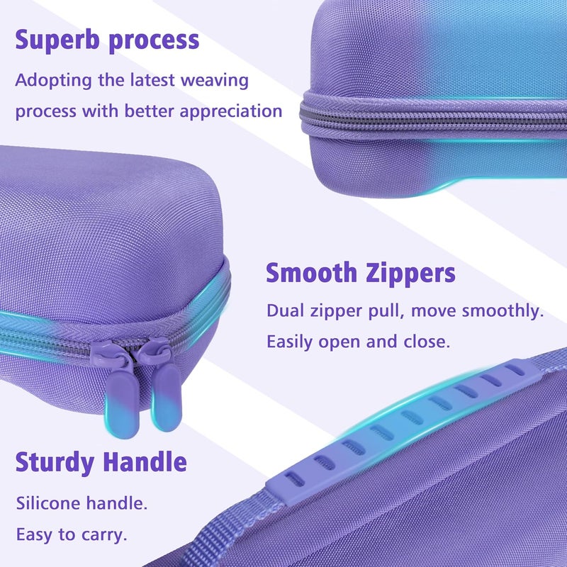 TIKOdirect Carrying Case for Nintendo Switch 2 (2025) & Switch OLED 2021 & Switch 2017, Travel Hard Shell Portable Bag Fit for Joycon & Adapter, Protective Case with 24 Game Card Slots, Purple - Image 2