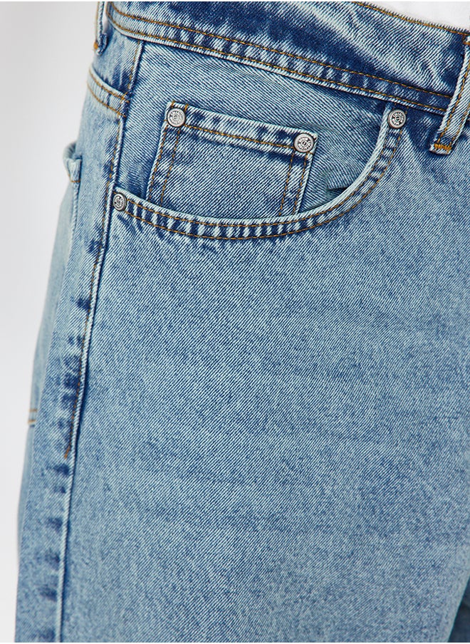 trendyol - Blue Wide Leg Jeans Loose Denim Trousers TMNSS22JE0229 - Image 1