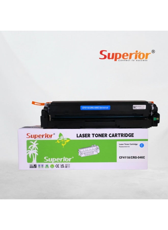 SOS Superior Superior CF411A Cyan Compatible Toner Cartridge – With Chip - Image 1