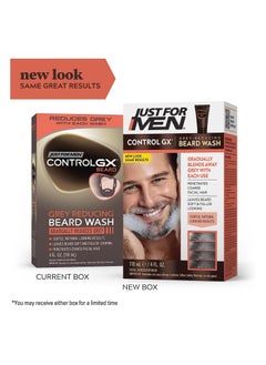 Just For Men Just for Men Control GX Grey Reducing Beard Wash Shampoo, Gradually Colors Mustache and Beard, Leaves Facial Hair Softer and Fuller, 4 Fl Oz - Pack of 1  - Image 2
