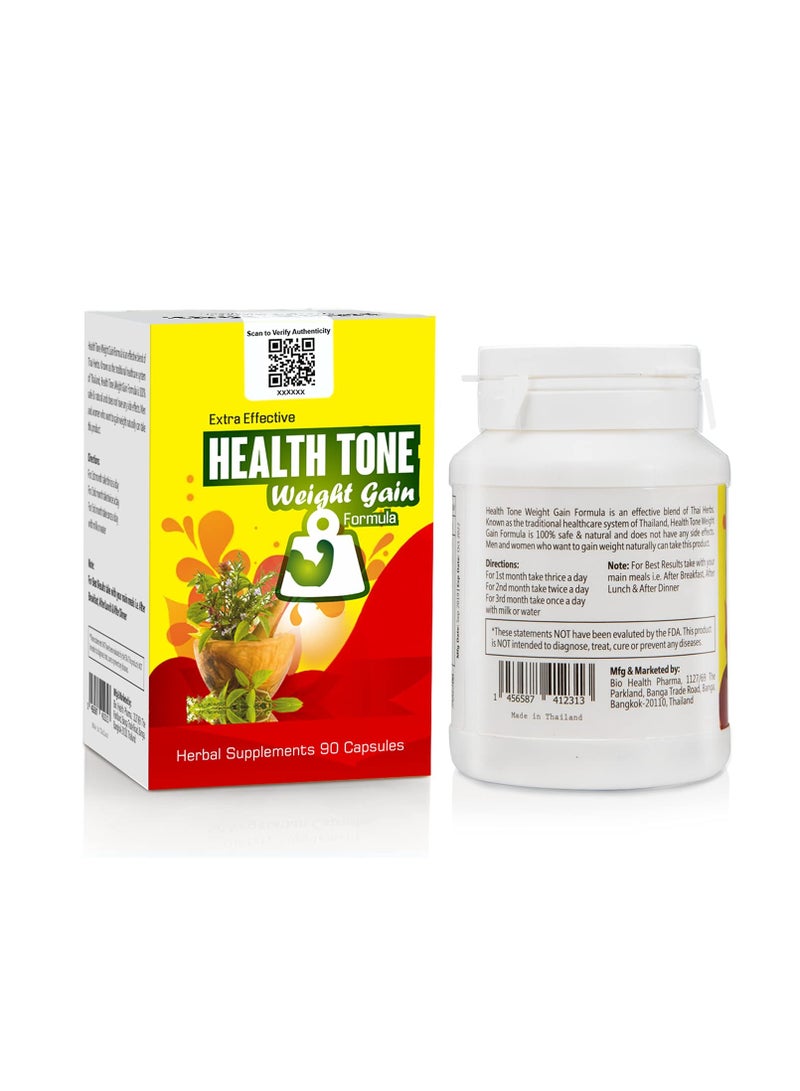 Health Tone Extra Effective Health Tone Weight Gain Capsules – Herbal Formula for Natural Weight Gain - Image 2