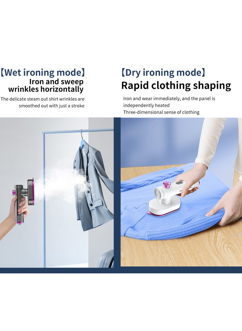 Rock Pow Mini Steamer Travel Steam Iron Garment Portable Handheld Hand Iron Shirt Iron Clothes Steamer with Hide Water Tank Dry Wet Iron for Everyday Use Business - Image 5