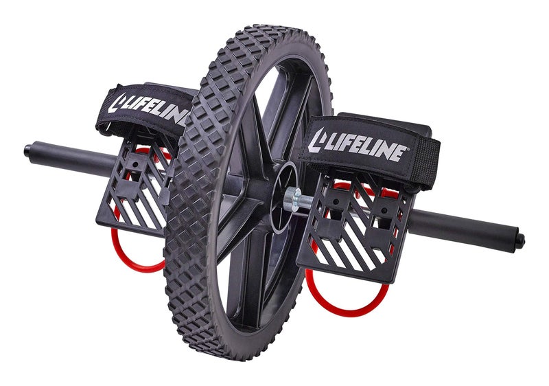 Lifeline Fitness Power Wheel Full Body Workout Ab Roller Functional Full Body Ab Roller Wheel UpperLower Body Workout Home Workout Equipment with Foot Straps
