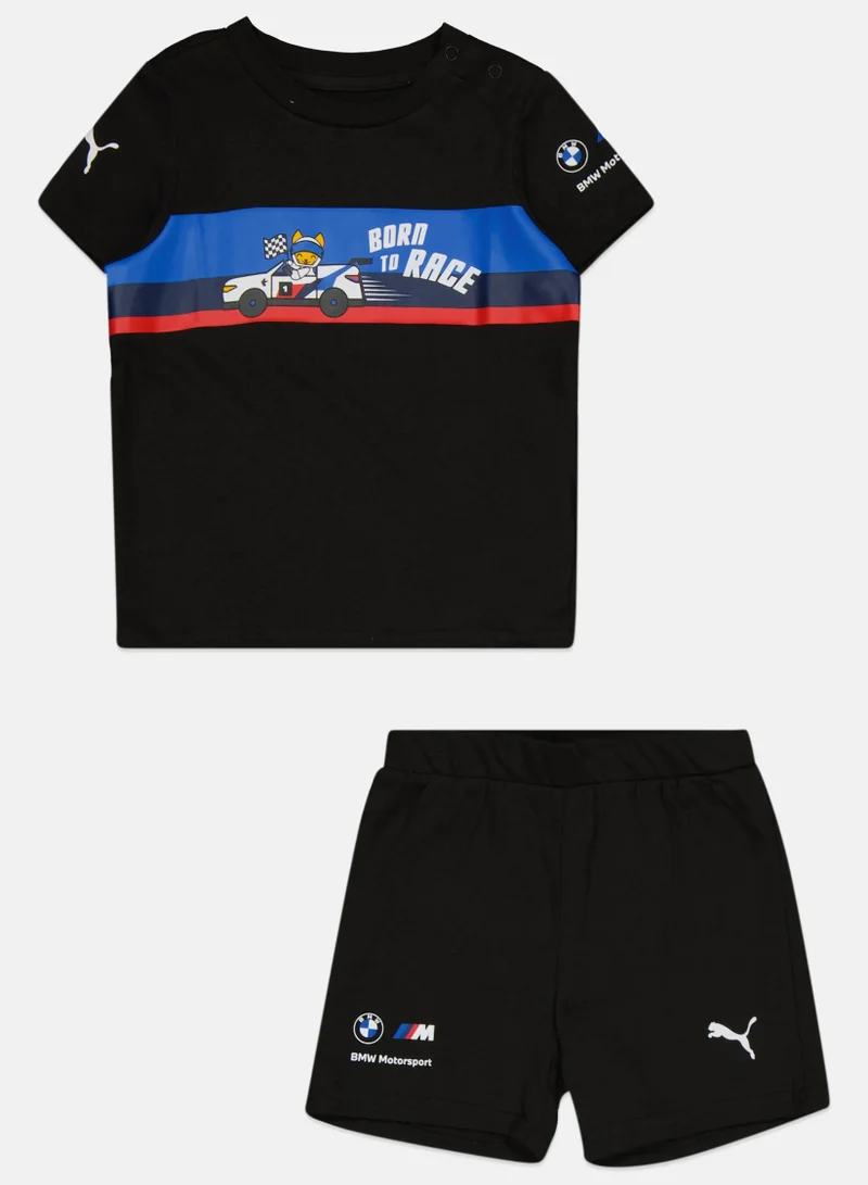 BMW Motorsport  BMW Motorsport Toddlers Boy Graphic Print Tee And Shorts Set  | Best Price UAE