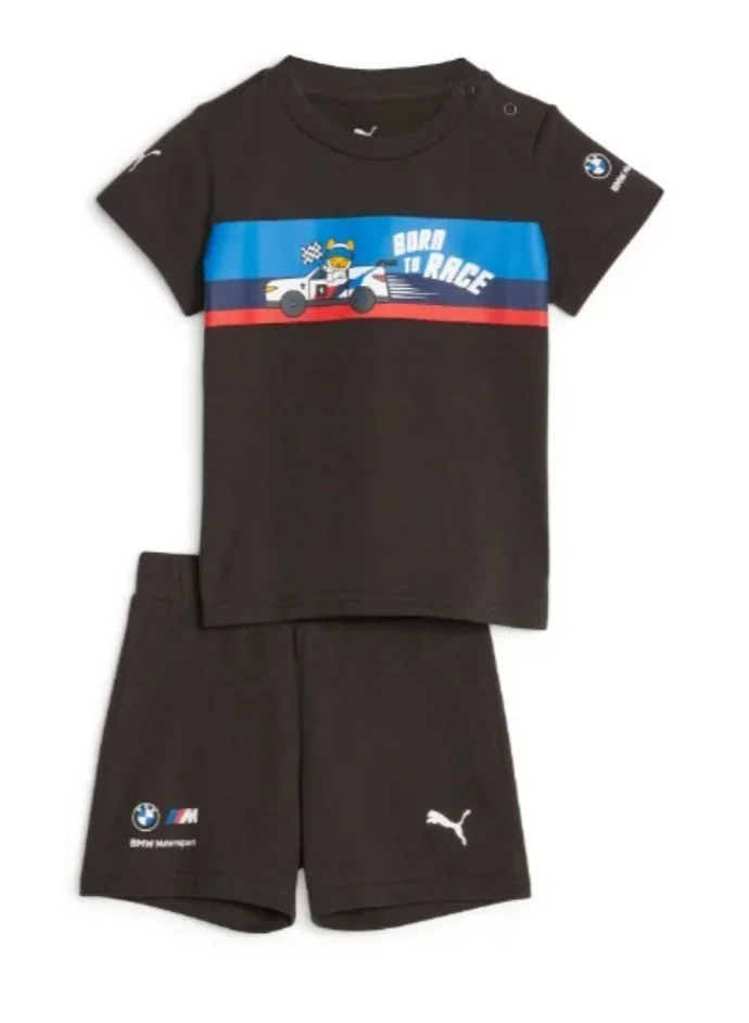 BMW Motorsport  BMW Motorsport Toddlers Boy Graphic Print Tee And Shorts Set  | Best Price UAE