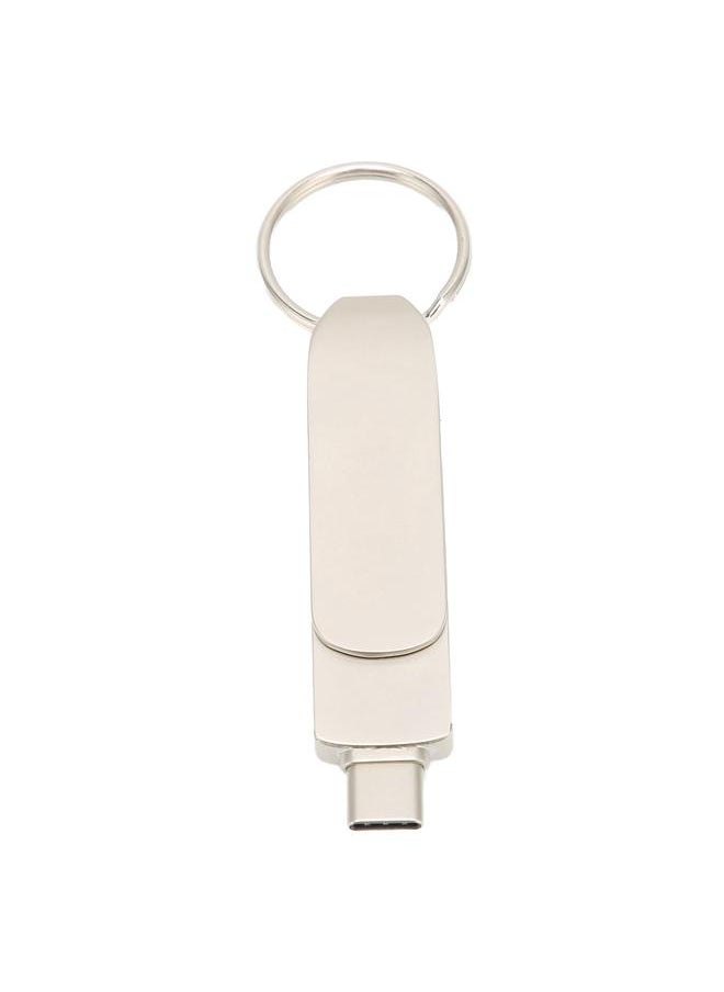 usb3.0 + tpye-C mobile phone computer dual-use USB flash drive with keychain 2 in 1 OTG USB3.0 to USB C drive USB3.0 flash memory stick high speed flash drive thumb drive for Windows/Mac, Type C smartphones, tablets 16GB