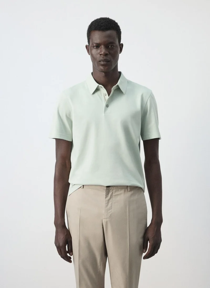 Mango Man Slim-Fit Cotton-Piqué Polo Shirt