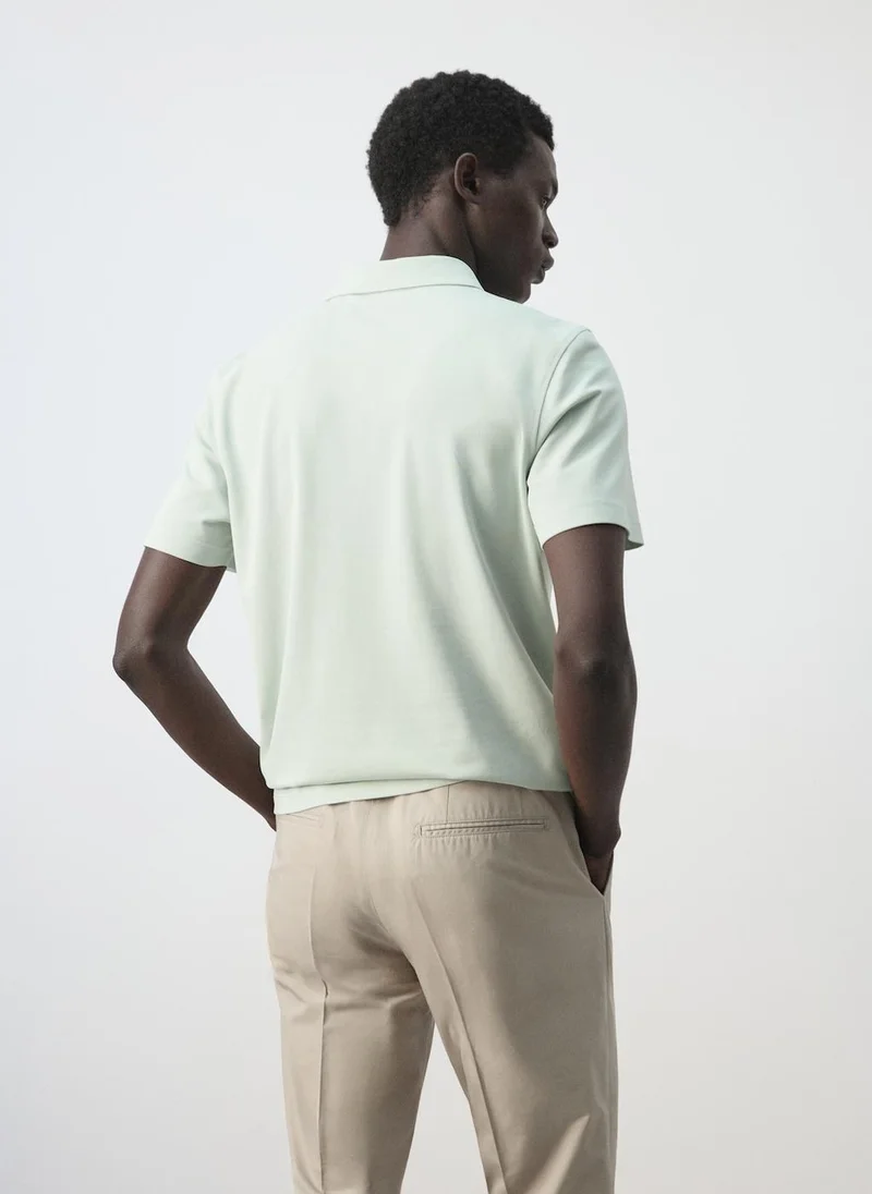 Mango Man Slim-Fit Cotton-Piqué Polo Shirt