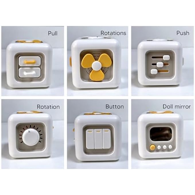 gernie Hexahedral Busy, Reducing Stress Early Education Toy for Kid Adult, Rotation Drawer Switch Push, Fine Motor Skills Development, Stocking Stuffers - Image 2