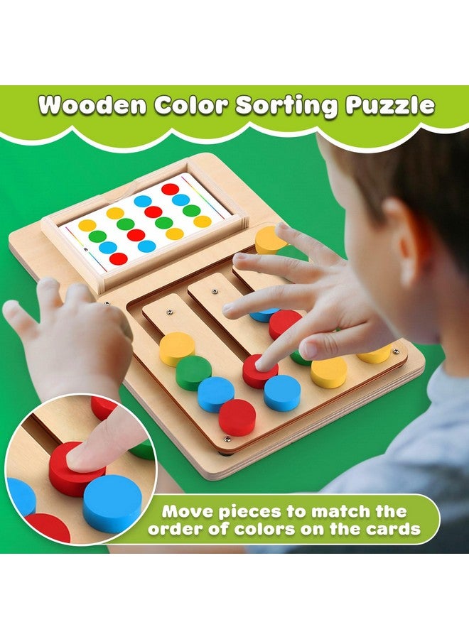 V-Opitos Color Matching Puzzle Toys, Montessori Brain Teasers Game For Kids Age 3, 4, 5, 6, 7 Years Old, Road Trip Toys For Boys & Girls, Handheld Games For Travel, Ideal Christmas, Birthday Gifts - Image 2