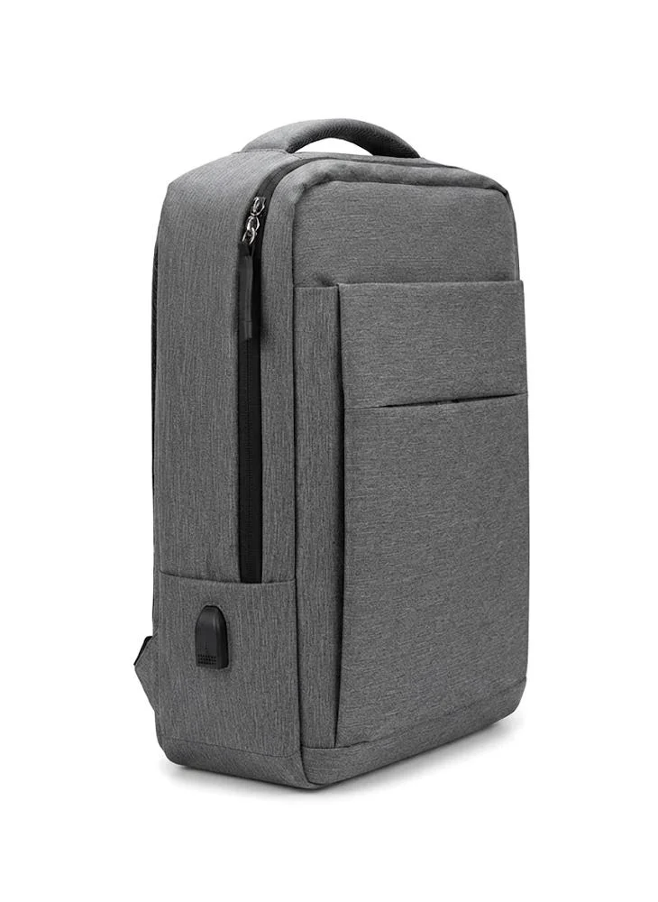 Viny Dark Grey Viny Men's Laptop Backpack – Everyday Bag with Multiple Front Pockets – Fits 13-inch Laptop – College, Office & Travel – Light Grey, Dark Grey, Blue, Black for Men | Best Price UAE