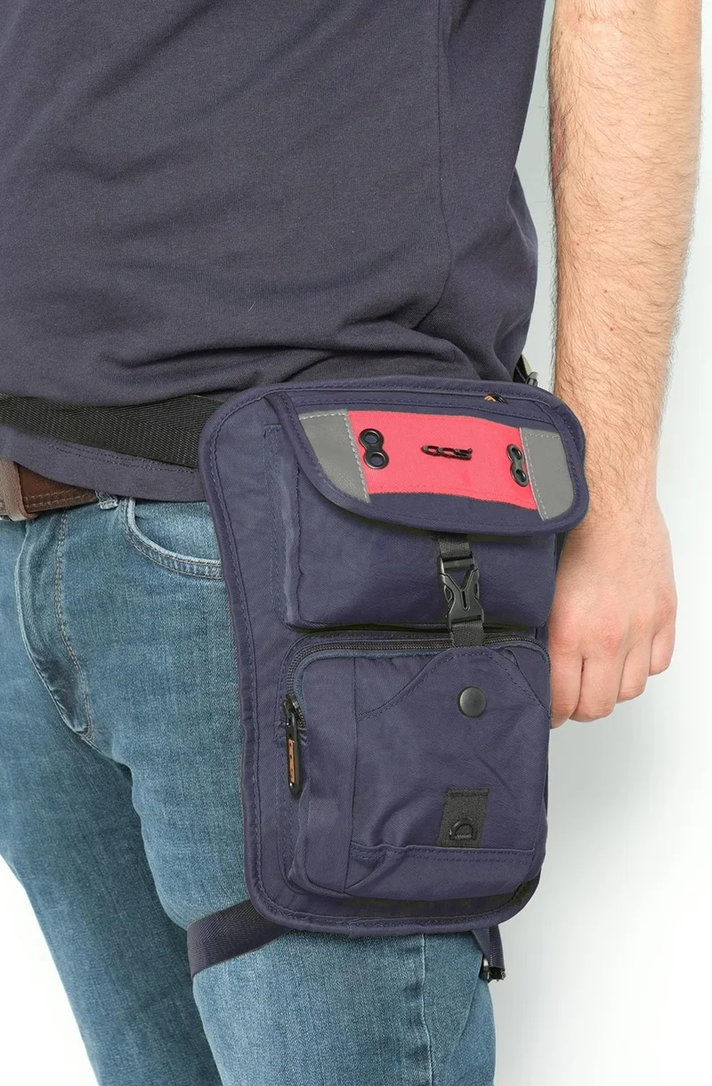 S-Invalid Brand Name Leg Bag 31281-NAVY 0011