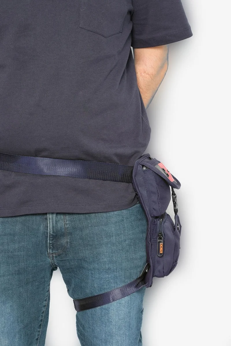 S-Invalid Brand Name Leg Bag 31281-NAVY 0011