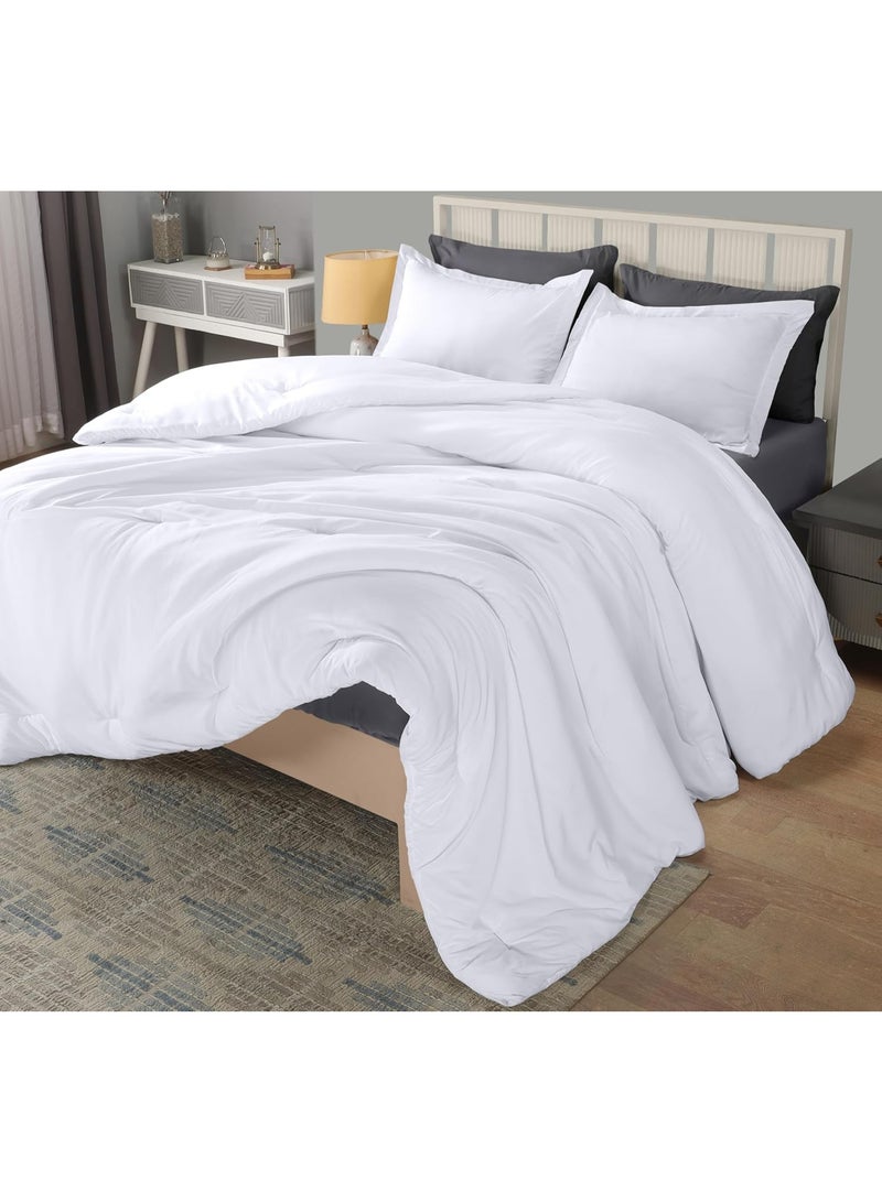Utopia Bedding Queen Comforter Set with 2 Pillow Shams - Bedding Comforter Sets - Down Alternative White Comforter - Soft and Comfortable - Machine Washable - Image 1