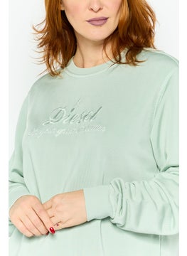 Women Crew Neck Long Sleeves Embroidered Sweatshirts, Green - pzsku/Z64D59C5A9484A8ADD670Z/45/_/1737642155/c70df0af-de62-47b7-affc-21981a3a87e7