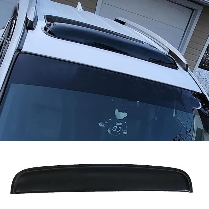 Deebior 34inch 880mm Universal Fit Rain Snow Guard Sun roof Wind Deflector 1pc TapeOn Dark Smoke Tint Auto Moonroof Window Visor RN88