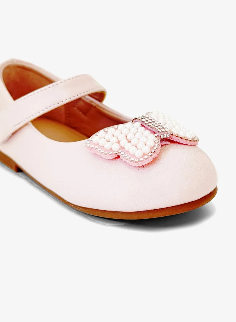 Geoomnii PINK Geoomnii Infant Girls Ballerina Shoes – Soft Closed-Toe Flats for Baby Girls, Comfortable Daily Wear & Special Occasions for Women | Best Price UAE