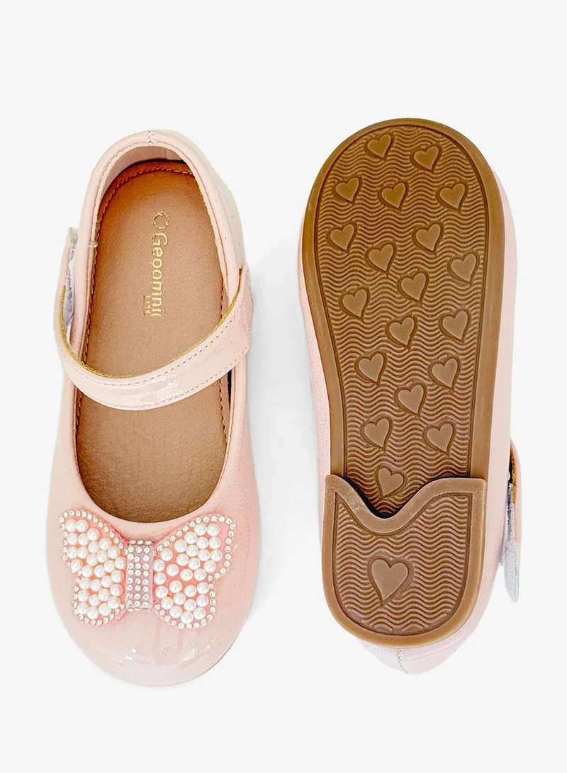 Geoomnii PINK Geoomnii Infant Girls Ballerina Shoes – Soft Closed-Toe Flats for Baby Girls, Comfortable Daily Wear & Special Occasions for Women | Best Price UAE