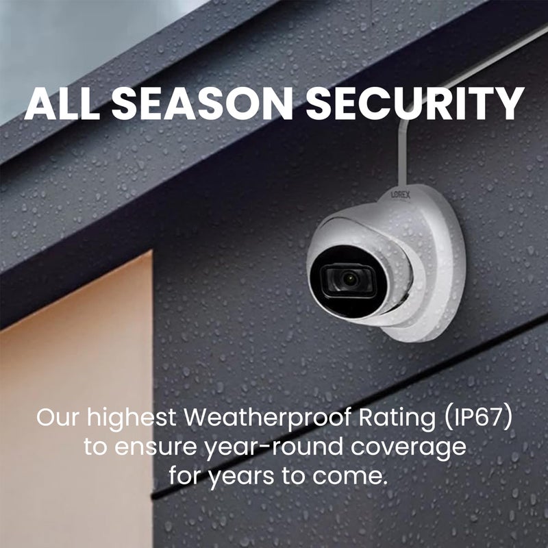 Lorex 4K 8MP IP PoE White Wired Security Dome Camera | Add-On Camera | Color Night Vision | Smart Motion Detection (Person/Vehicle) | Listen-in Audio | IP67 Weatherproof | Metal Housing - Image 4