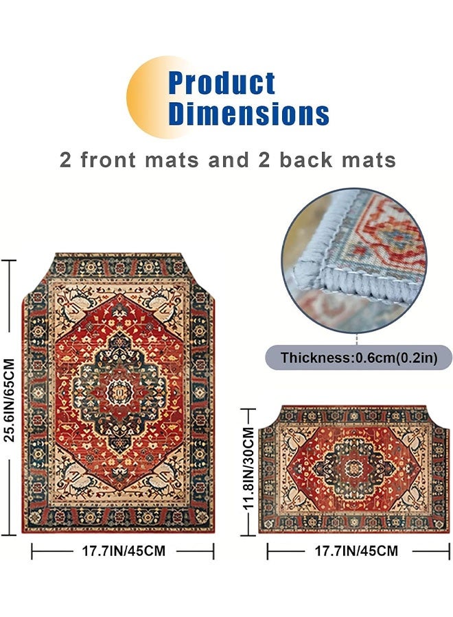 MLADEN 4PCS Floor Mats For Heavy Duty Vehicles SUVs And Trucks Premium Polyester Floor Mat Car Mats For Car Flooring Waterproof Decoration Universal Flooring For Car Interior Accessories(D) - Image 2