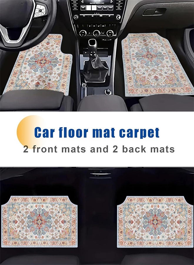 MLADEN 4PCS Floor Mats For Heavy Duty Vehicles SUVs And Trucks Premium Polyester Floor Mat Car Mats For Car Flooring Waterproof Decoration Universal Flooring For Car Interior Accessories(D) - Image 4
