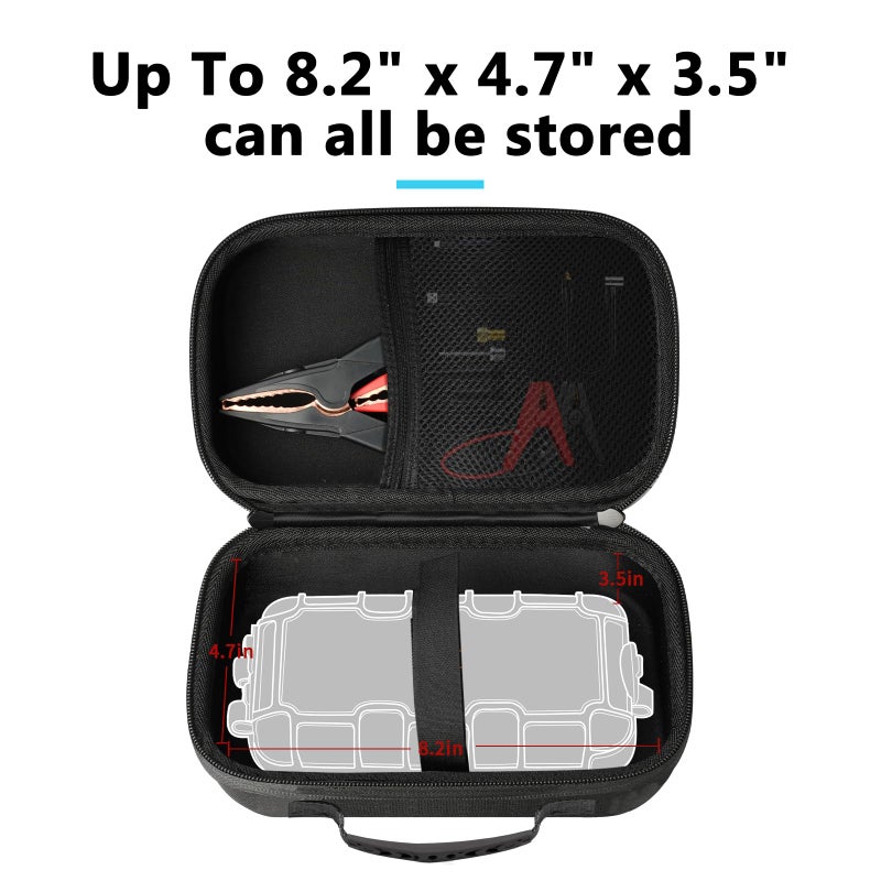 SARLAR حافظة حماية من EVA متوافقة مع NOCO GB20/GB40/GBX45/GB50 لمشغلات القفز، AstroAI S8/NEXPOW/BIUBLE/BUTURE/HULKMAN حتى 8.2" × 4.7" × 3.5" يمكن تخزينها جميعًا، حقيبة سفر محمولة فقط - Image 2