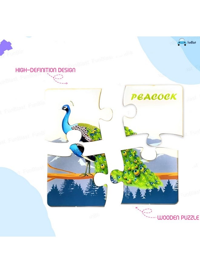 FunBlast Birds Jigsaw Puzzles for Kids, Wooden Paperless Jigsaw Puzzles for Kids - 20 Pcs (Multicolor) - Image 5