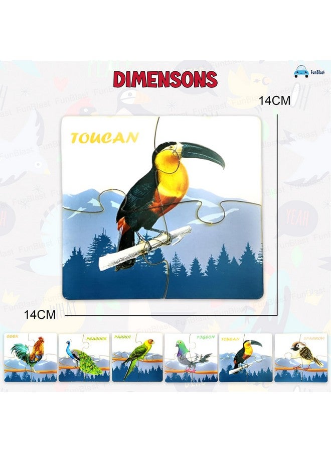 FunBlast Birds Jigsaw Puzzles for Kids, Wooden Paperless Jigsaw Puzzles for Kids - 20 Pcs (Multicolor) - Image 3