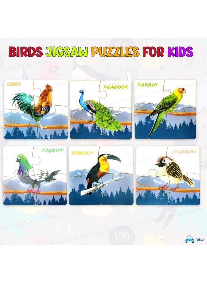 FunBlast Birds Jigsaw Puzzles for Kids, Wooden Paperless Jigsaw Puzzles for Kids - 20 Pcs (Multicolor) - Image 4