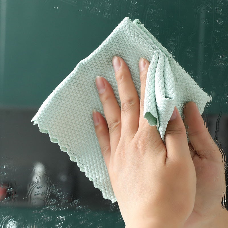 Fish Scale Cloth Absorbent Not Easy To Rub Glass Bowl Table Mirror Traceless Fish Scale Cloth Kitchen Table Cleaning Towel - Image 5