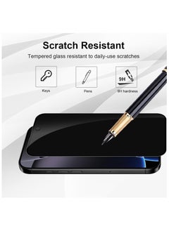 FARROBIZZ Matte Privacy Screen Protector for iPhone 16 Pro for Tempered Glass, Pack of 2 Matte Privacy Screen and 2 Pieces Camera Protection, 9H Hardness Privacy Screen Protector Film Anti Spy Privacy  - Image 5