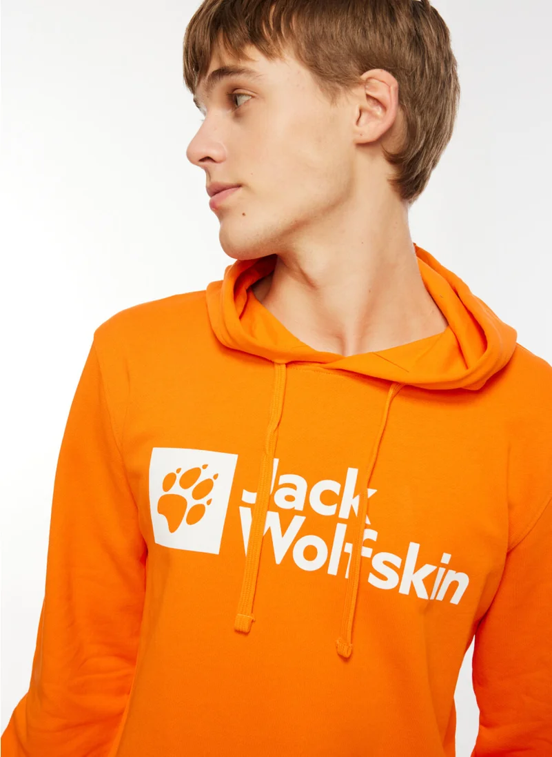 جاك ولفسكن Orange Men's Hooded Sweatshirt Arthur Hoody M