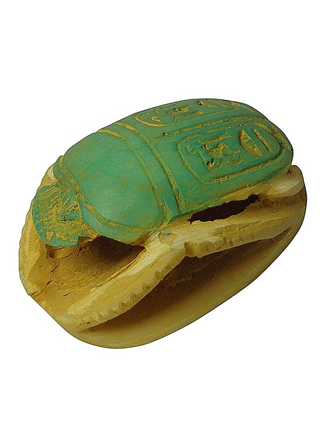 Generic Scarab Beetle Ancient Souvenir Statue Egyptian Handmade Hieroglyphics Pharaoh 2.2 Paperweight Sculpture 
